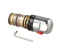 Mitigeur thermostatique en laiton massif pour robinet finition chromée pour | S'adapte aux systèmes britanniques standard, design mural, facile à installer, remplace les anciennes cartouches en toute