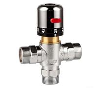 Mitigeur thermostatique en laiton réglable pour système de douche et robinet, assure une plage de température stable et un fonctionnement sûr avec mécanisme de commande intégré (DN15)