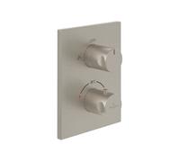 Villeroy & Boch Universal robinets & Raccords kit de montage final TVD00065300064 thermostatique de douche encastré, carré, avec réglage de volume bidirectionnel, nickel brossé noir