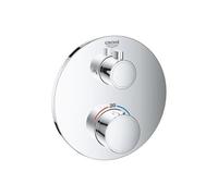 - Mitigeur thermostatique encastré Grohe Grohtherm 2 sorties - Façade ronde