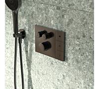 Ideal Standard CeraTherm Navigo Solos kit de finition A7894A5 carré, pour thermostat de douche à encastrer, gris magnétique