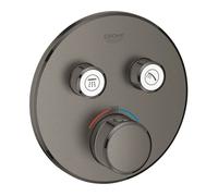 Mitigeur Thermostatique - GROHE - Grohtherm SmartControl - 2 Sorties - Encastré - Hard Graphite Brossé