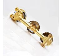 Mitigeur Thermostatique Laiton Monobloc G1/2 Colonne Mitigeur, Inverseur Robinet pour Salle Bain, 2/3/4/5 Voies, Cartouche Laiton, 3 Poignées, Sécurité Anti-brûlure (Filetage Vis 2 Sortie)