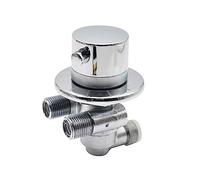 Mitigeur Thermostatique Mural En Laiton Pour Système Douche, Robinet Contrôle La Température L'eau, Salle Bain G1/2 Inch, Cartouche Mélange Froid Et Chaud Robinet, Thermostat Bain(VALVE 2)