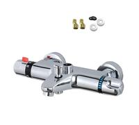 Mitigeur thermostatique pour baignoire/douche à 2 poignées - Contrôle de la température - Facile à utiliser - Température constante - Eau chaude et froide