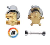 Mitigeur Thermostatique Robinet De Douche, 2/3/4 Voie Laiton Mitigeur Cabine De Douche Filetage/Intubation Aves Cartouche En Céramique, Pour Cabine Ou Hammam, G1/2" Intubation 4 Way