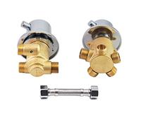 Mitigeur Thermostatique Robinet De Douche, 2/3/4 Voie Laiton Mitigeur Cabine De Douche Filetage/Intubation Aves Cartouche En Céramique, Pour Cabine Ou Hammam, G1/2" Screw 4 Way