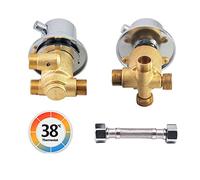 Mitigeur Thermostatique Robinet De Douche, 2/3/4 Voie Laiton Mitigeur Cabine De Douche Filetage/Intubation Aves Cartouche En Céramique, Pour Cabine Ou Hammam, G1/2" Screw 3 Way