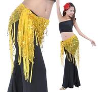 MITINGER Ceinture Danse Orientale Costumes de Danse du Ventre Sequins Tassel Belly Dance Foulard de la Hanche pour Femme Ceinture de Danse du Ventre(Yellow)