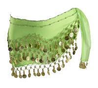 MITINGER Ceinture Danse Orientale Foulard de Danse du Ventre, Jupe de Danse du Ventre, Ceinture de Danseuse du Ventre for Femme(Light Green)