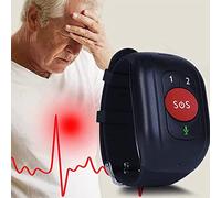 MITLOW Connecté avec Le Bracelet détecteur de Chute Bouton de Panique SOS pour Personnes âgées GPS 4G Appels GPS Tracker IP67 Étanche Podomètre