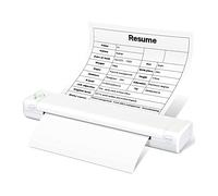 Imprimante Thermique Portable, Imprimante Mobile Bluetooth sans Fil A4, Petite Imprimante, Technologie sans Encre, Prend en Charge Le Papier d'impression A4 De 216 Mm De Largeur