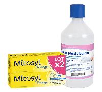 Mitosyl Change bébé Lot de 2 tubes 100g + Care+ Flacon Sérum Physiologique 500 ml