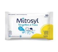 Mitosyl Lingettes à l'eau pour bébé - 1 sachet de 60 lingettes - EG LABO