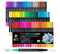 Mitoymia Feutres Coloriage Adulte 72 Couleurs Aquamarker Feutre Double Pointe Fine Feutres Pinceau Aquarelle Stylos pour Adulte Débutant Dessin,Livre De Coloriage,Mandala,Bullet Journal, L002