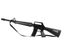 Mitraillette Fusil noir 72cm 8 coups avec bandouiliere - Metal / Plastique - Soldat, Militaire, Force speciale, Carnaval - Jouet enfant