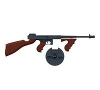 Mitraillette Gangster Enfant Métal Crosse Bois Style 1930