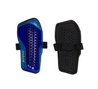 Mitre Aircell Carbon Glissment Protège-Tibias Unisexe, Bleu/Cyan/Jaune, L