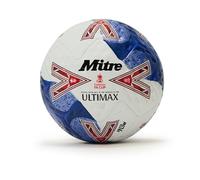 Mitre Ballon de Football FA Cup Main R Ultimax Pro 2526 Unisexe pour Adulte, Blanc/Bleu/Rouge, 5