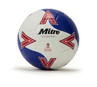 Mitre Ballon de Football FA Cup Train 2526 Unisexe pour Adulte, Blanc/Bleu/Rouge, 3
