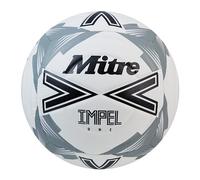 Mitre Ballon de Football Impel One 24 pour Adulte, Blanc/Noir/Gris Circulaire, Taille 5