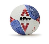 Mitre Ballon de Football Unisexe pour Adulte FA Cup Match 2526, Blanc/Bleu/Rouge, 4