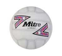 Mitre Ballon de Netball Unisexe Ultragrip | All Conditions Ball | Style Populaire | Design Durable, Blanc/Noir/Violet, 5