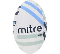 Mitre - Ballon de rugby "Grid" CS662 (4) (Blanc/Noir/Bleu)