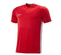 Mitre Charge Maillot de Football Mixte Enfant, Écarlate/Blanc, FR : L (Taille Fabricant : L)