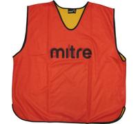Mitre Chasuble d’entraînement professionnel réversible pour football | Chasuble légère multisport | Maille respirante, modèle Junior, Rouge/Jaune