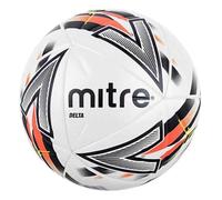 Mitre Delta Ballon de Football | Ultra résistant | Précision et cohérence accrues, Blanc/Noir, 4, 63,5-66 cm