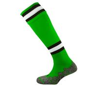 Mitre Division Chaussettes de Football Techniques, modèle Junior | Chaussettes de Sport Longues | Légères | Maille Respirante, Émeraude/Noir/Blanc, Taille Mini (31 pour enfants-35)