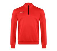 Mitre Edge Haut zippé 1/4 pour adultes | Tenue d’entraînement de football | Haut de survêtement performance, Rouge vif, 2XL