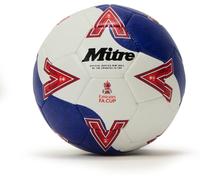 Mitre FA Cup Play 2526 Ballon de Football Unisexe pour Adulte Blanc/Bleu/Rouge Mini