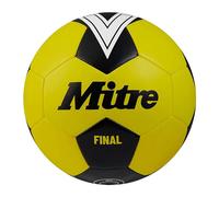 Mitre Final Ballon de Football récréatif | Parfait pour Les Enfants | Cadeau thème Football, Jaune Fluo/Noir, 3, 58,5-61 cm