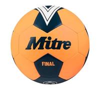 Mitre Final Ballon de Football récréatif | Parfait pour Les Enfants | Cadeau thème Football, Orange Fluo/Bleu Sarcelle, 3, 58,5-61 cm