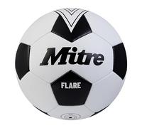 Mitre Flare Ballon de Football récréatif | Cadeau thème Football | Parfait pour Les Enfants, Noir/Blanc, 5, 68-71 cm