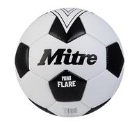Mitre Flare Ballon de Football récréatif | Cadeau thème Football | Parfait pour Les Enfants, Noir/Blanc, Format Mini