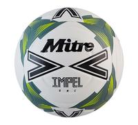 Mitre Impel Ballon de Football d'entraînement à Un Niveau Blanc/Noir/Feuille de Sauge Taille 5