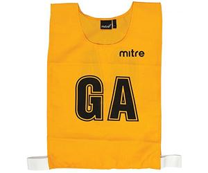 Mitre Lot de 7 Chasubles d’entraînement professionnel, chasubles pour netball, pour adultes, Jaune, M