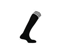 Mitre Mercury Chaussettes de football à 3 bandes pour adultes | Tenue d’équipe de football | Chaussettes longues légères | Chaussettes de sport respirantes, Senior, Noir/Blanc (40-46)