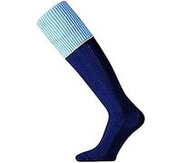 Mitre Mercury Chaussettes de Football à Contrastes pour Adultes | Tenue d’équipe de Football | Chaussettes Longues légères | Chaussettes de Sport Respirantes, Senior, Bleu Marine/Bleu Ciel (40-46)