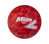 Mitre Oasis Ballon de Netball | Extrêmement résistant | Excellente Prise en Main | Design élégant, Rouge/Blanche, 4