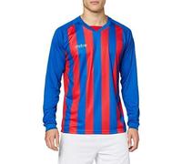Mitre Optimize Maillot de Foot pour Les Jours de Match Mixte Adulte, Bleu Roi/Écarlate, FR : L (Taille Fabricant : LG)