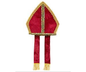 Mitre Saint Nicolas Taille Unique Rouge