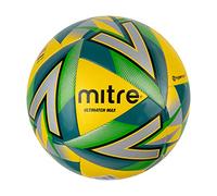 Mitre Ultimatch Football, Enhanced Control, Extra Durability, Added Accuracy, Ball, Yellow/Silver, 4