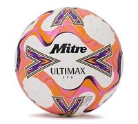 Mitre Ultimax Evo 26 Ballon de Football Unisexe pour Adulte, Blanc/Orange/Violet, 5