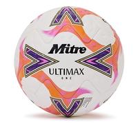 Mitre Ultimax One 26 Ballon de Football Unisexe pour Adulte, Blanc/Orange/Violet, 4