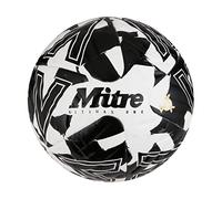 Mitre Ultimax One Ballon de Football | Rainures Hyperflow | Ballon pour Match, Blanc/Noir, 5, 68-71 cm