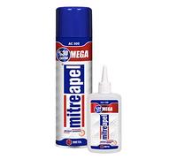 Mitreapel Colle Super Ca (1 X 130 g) Avec Activateur D'Adhésif En Aérosol (1 X 500 ml) - Colle Cyanoacrylate Pour L'Artisanat Et La Construction|1 Paquet